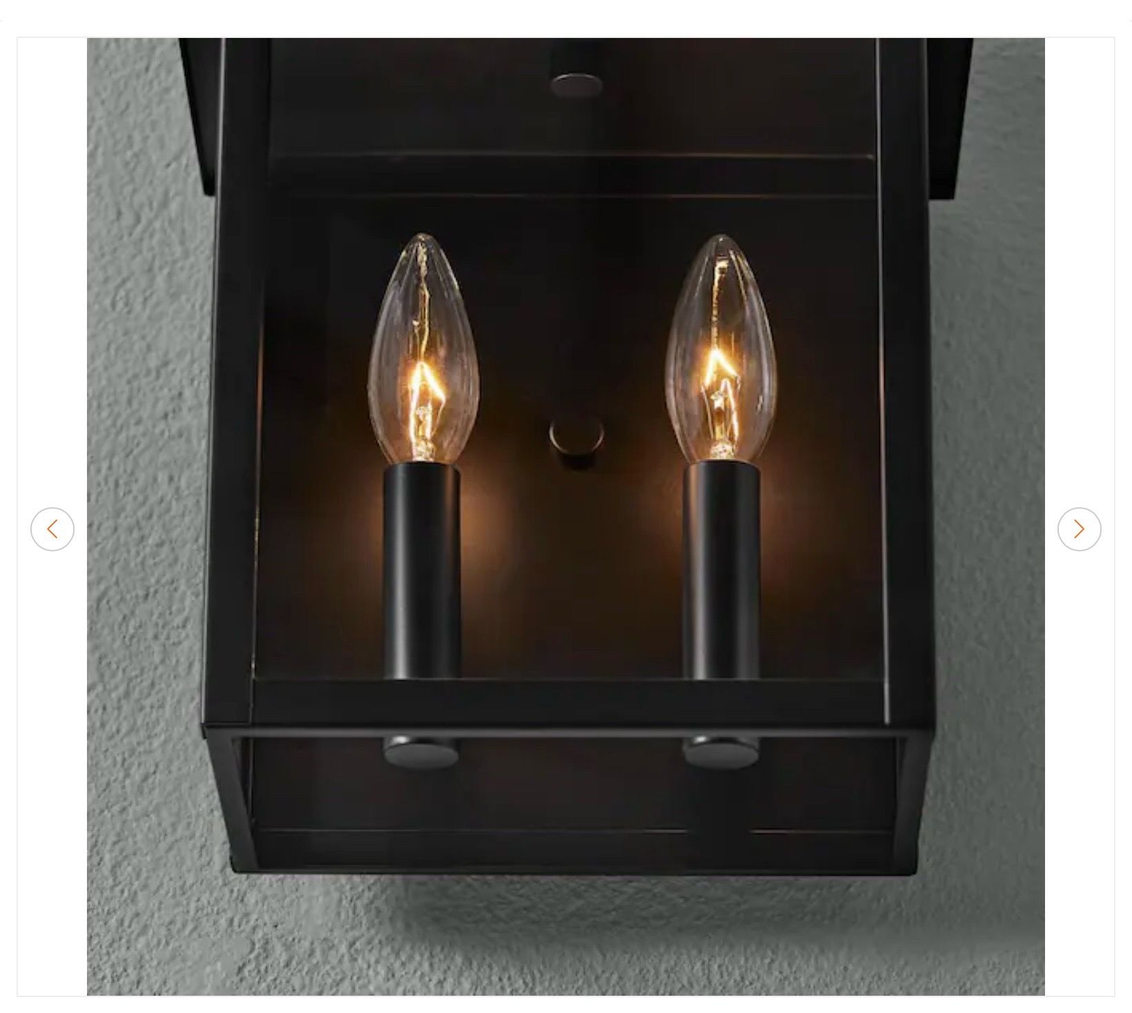 Hampton Bay Emory Hills 13 in. 2-Light Outdoor Wall Lantern - photo 5