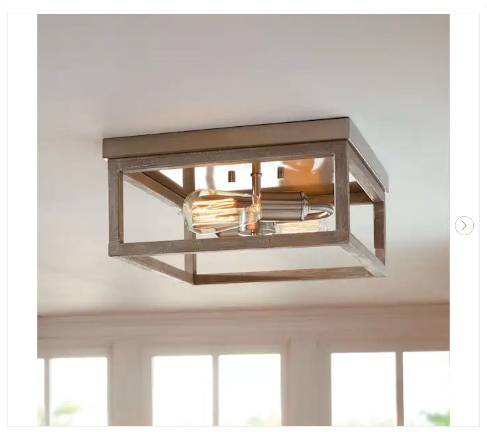 Hampton Bay Boswell Quarter 12 in. 2-Light Flush Mount