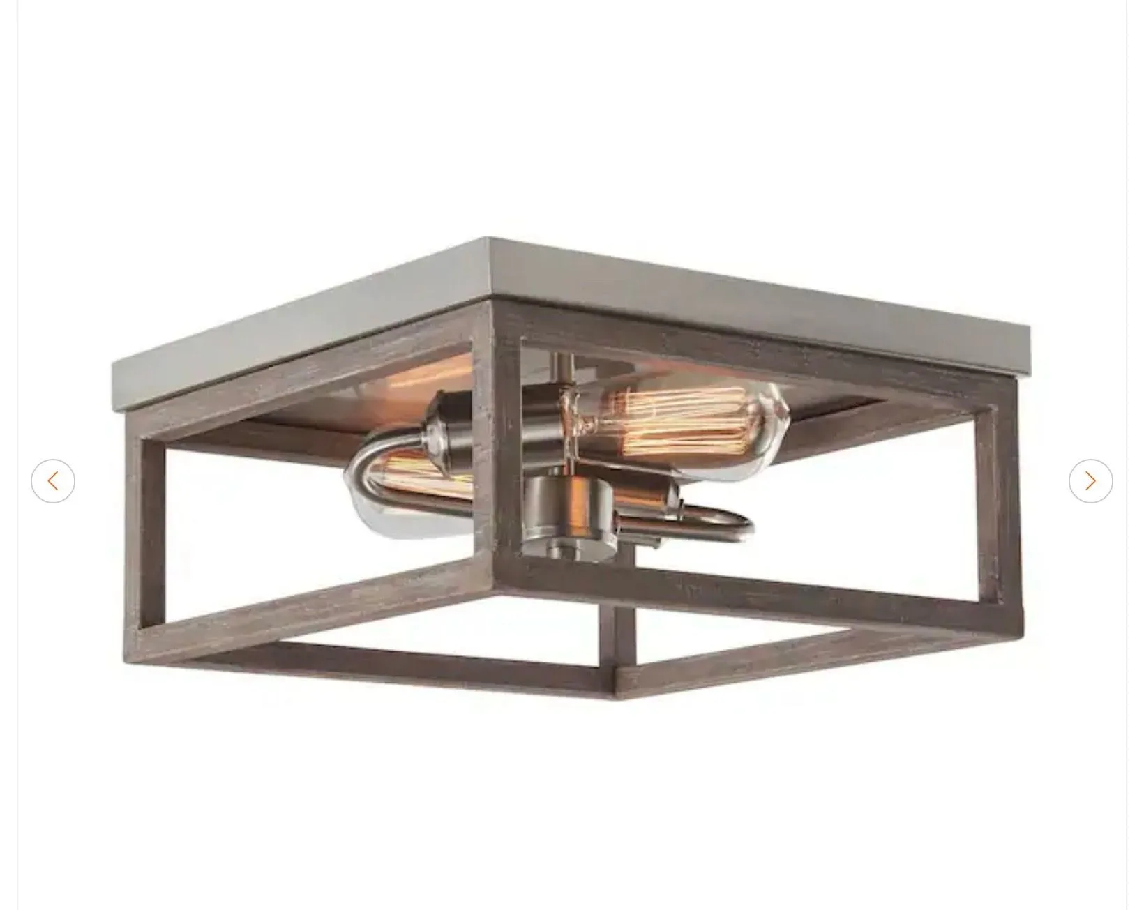 Hampton Bay Boswell Quarter 12 in. 2-Light Flush Mount - photo 2