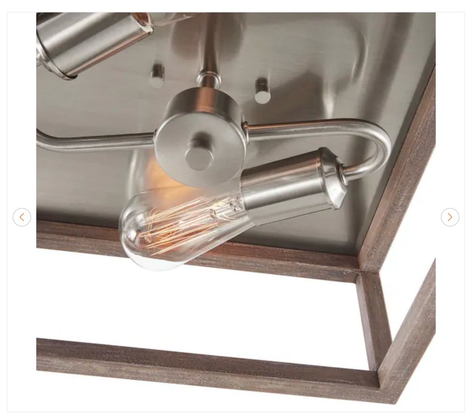 Hampton Bay Boswell Quarter 12 in. 2-Light Flush Mount - photo 4