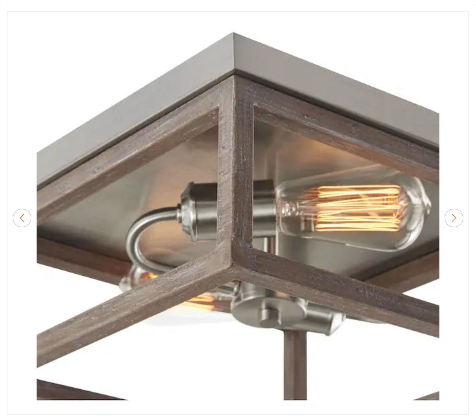 Hampton Bay Boswell Quarter 12 in. 2-Light Flush Mount - photo 5