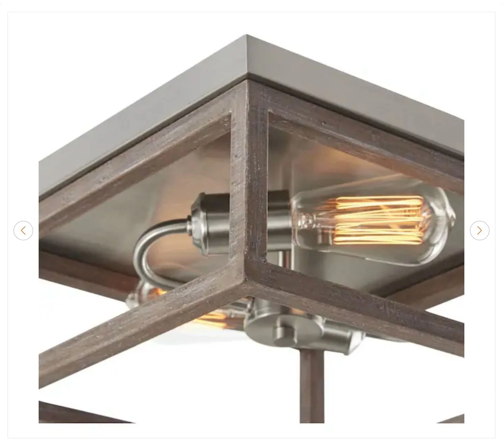 Hampton Bay Boswell Quarter 12 in. 2-Light Flush Mount - photo 5