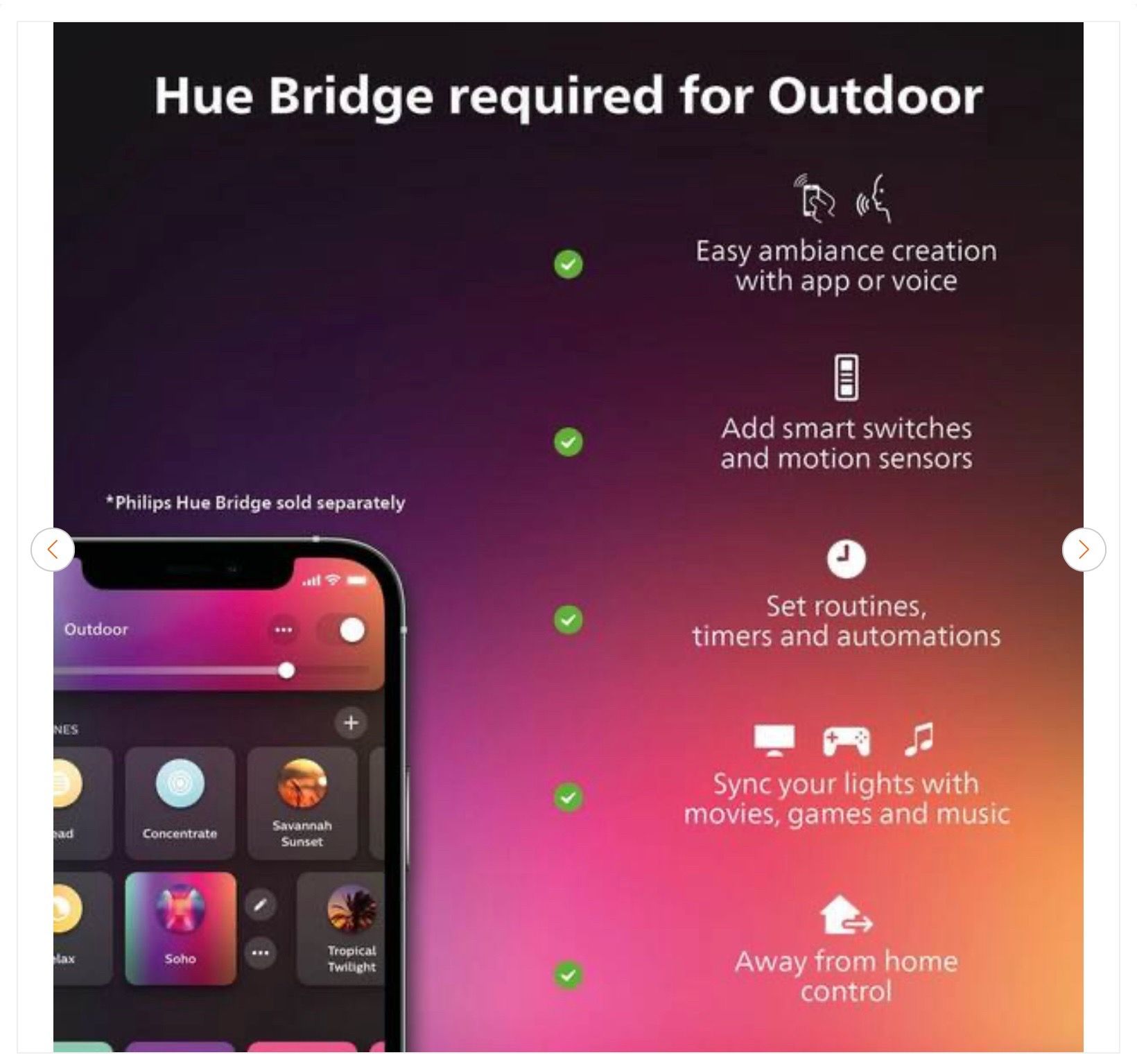 Philips Hue Inara Outdoor Smart Wall Lantern LED (1-Pack) - photo 3