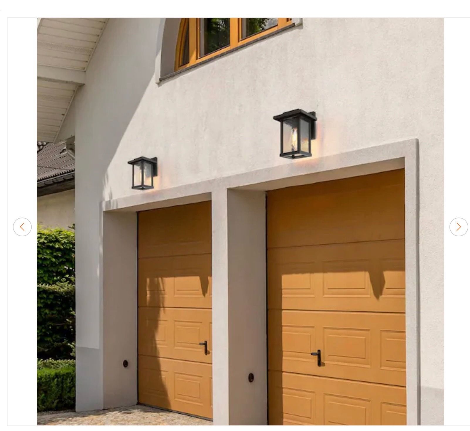 1-Light Black Modern Farmhouse Outdoor Wall Lantern - 2 Pack - photo 4