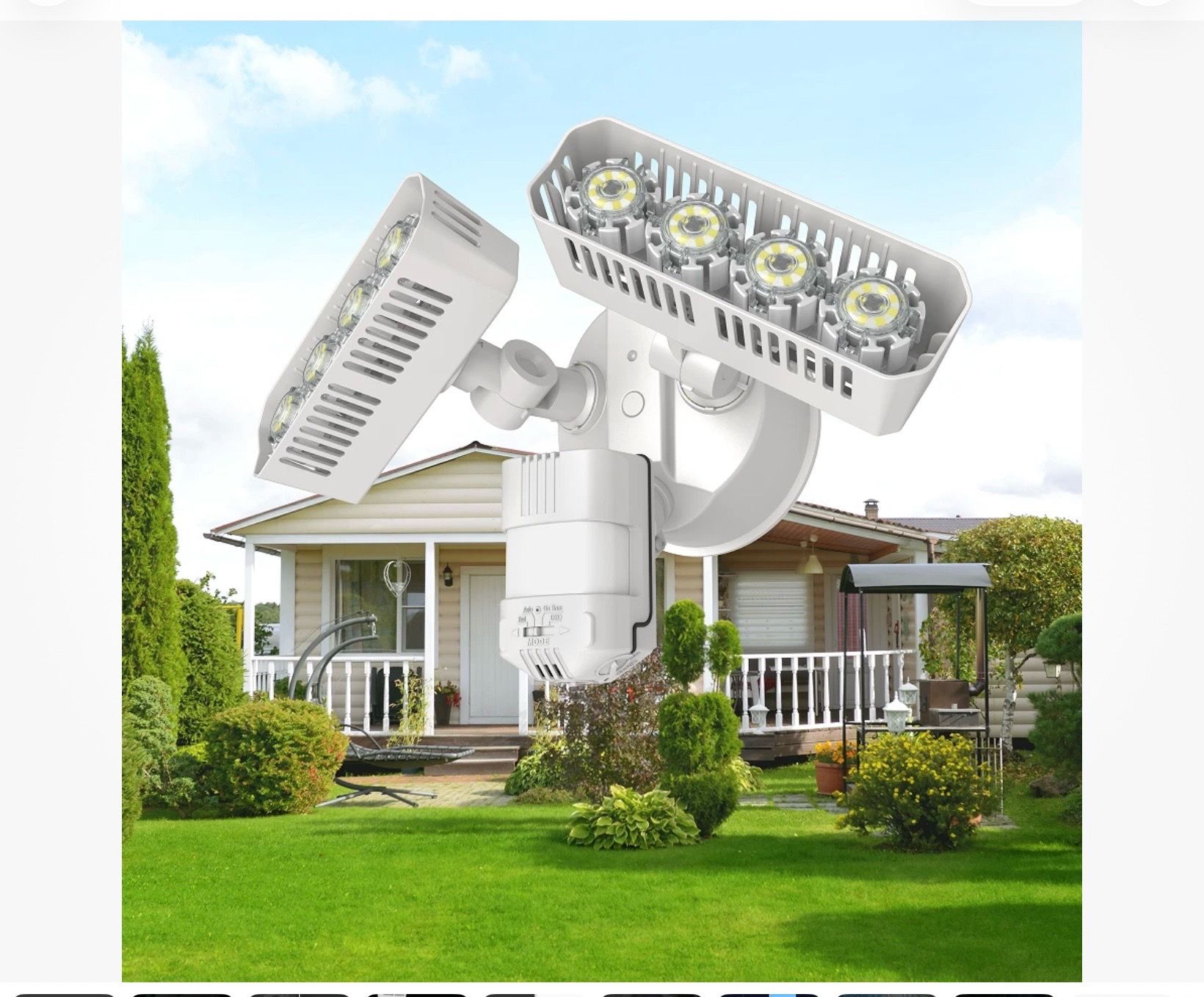 SANSI 36W LED Motion Sensor Security Flood Light, 2-Pack