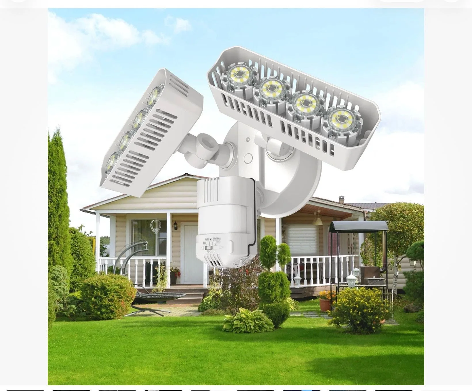 SANSI 36W LED Motion Sensor Security Flood Light, 2-Pack