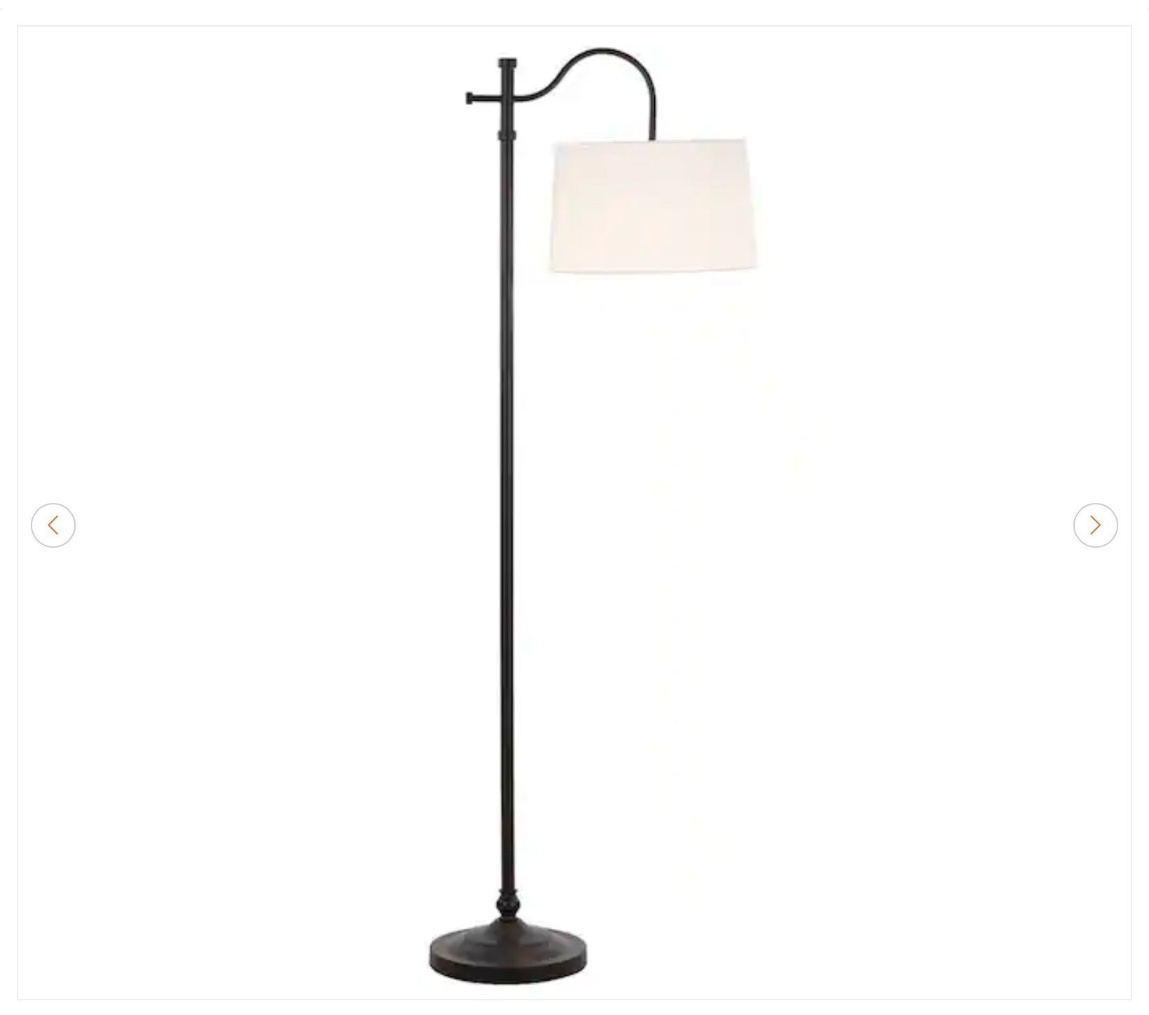 Hampton Bay Carver 58 in. Black Downbridge Floor Lamp - New - photo 2