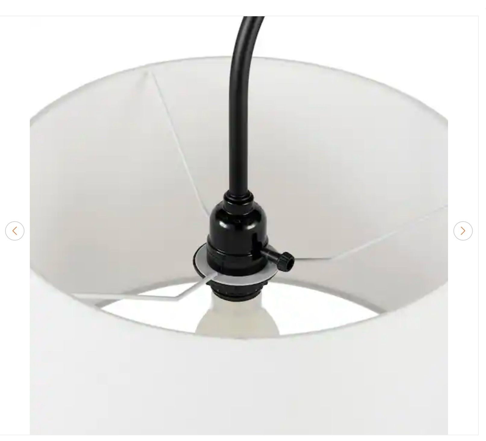 Hampton Bay Carver 58 in. Black Downbridge Floor Lamp - New - photo 3
