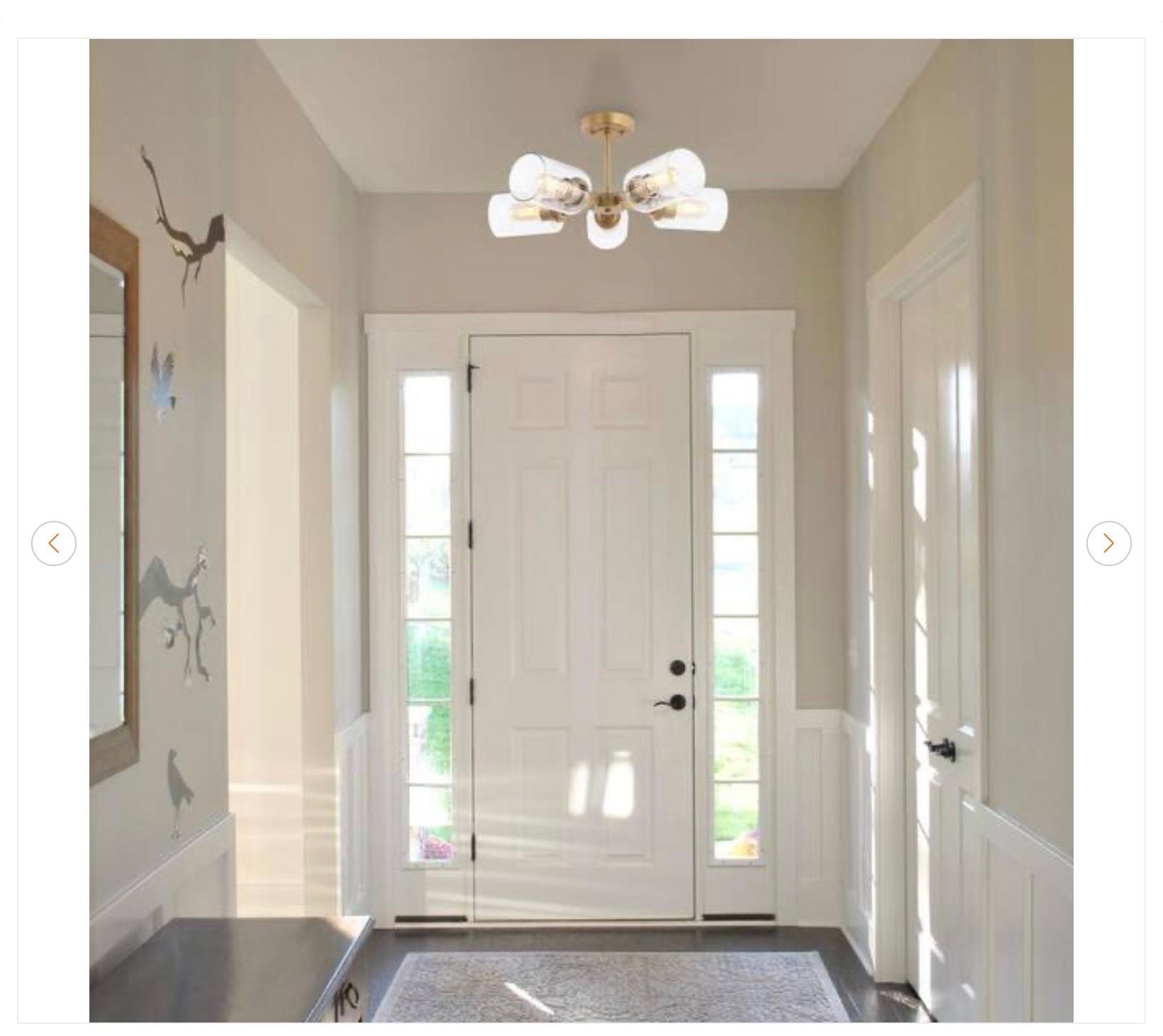 Jaynie 21.5 in. 5-Light Brass Gold Farmhouse Flush Mount - photo 4