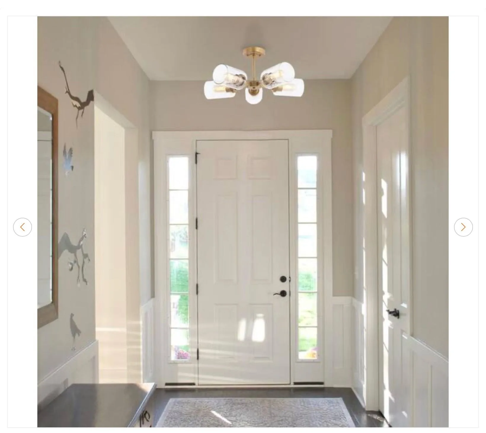 Jaynie 21.5 in. 5-Light Brass Gold Farmhouse Flush Mount - photo 4