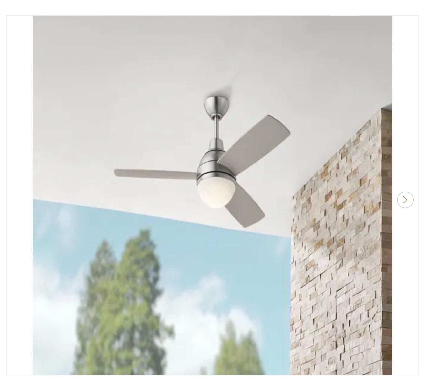 Hampton Bay Blaketon 46 in. Brushed Nickel Ceiling Fan - New - photo 2