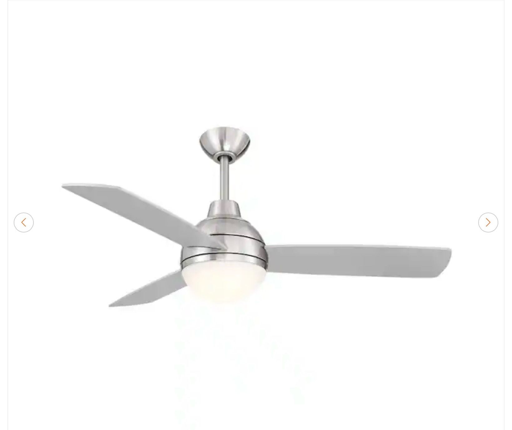 Hampton Bay Blaketon 46 in. Brushed Nickel Ceiling Fan - New - photo 3