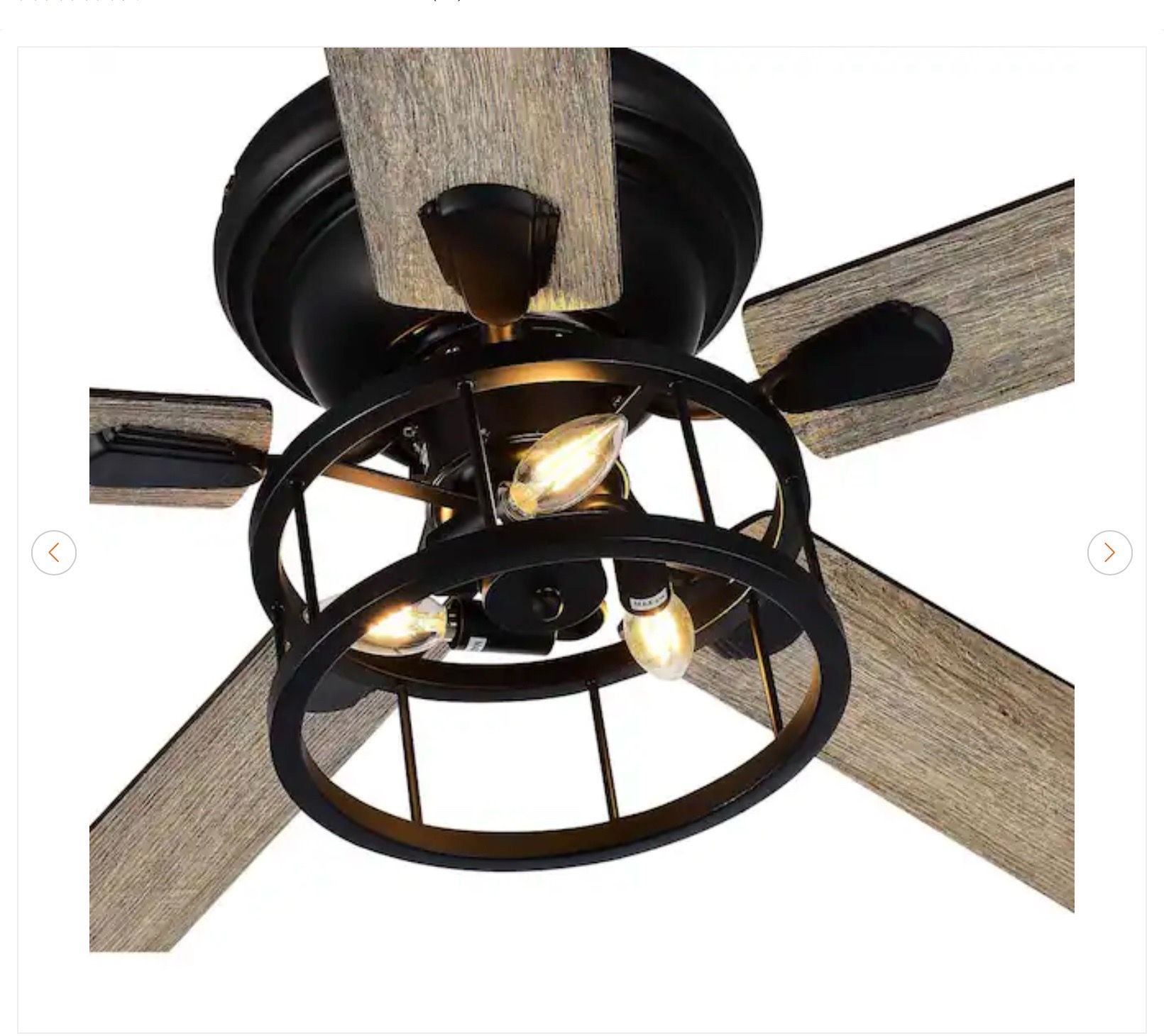 Breezary Ableton Hugger 52 in. Black Indoor Ceiling Fan - New - photo 3