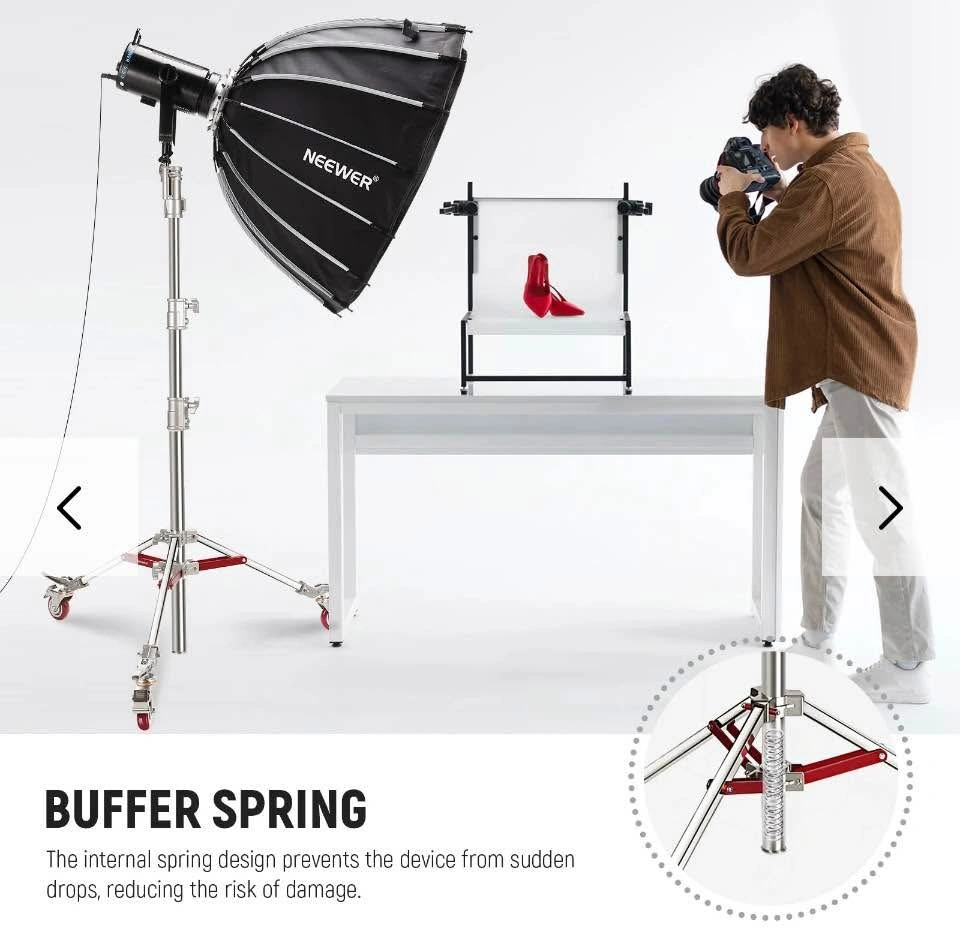 New Neewer ST240SS light stand w/casters - photo 3