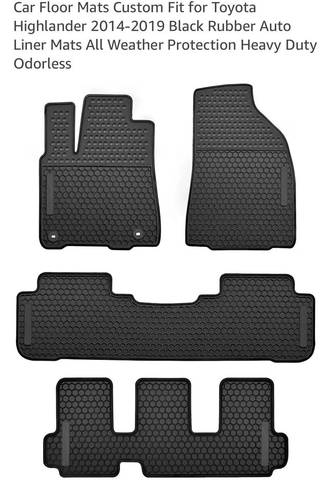 New Toyota Highlander floor mats