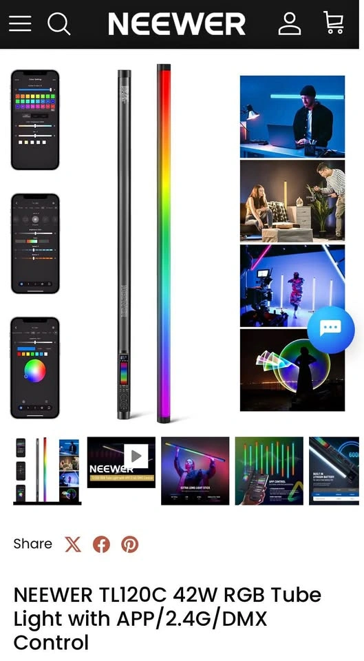 New Neewer TL120C RGB tube light