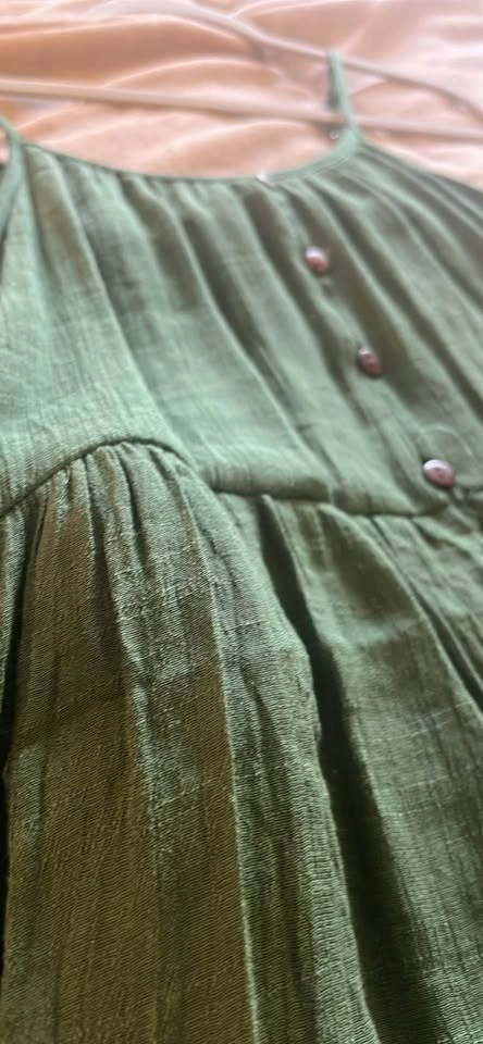 Green Tiered summer dress flowy - photo 2