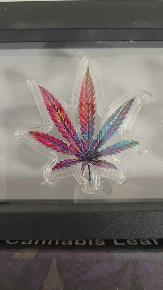 Silver Cannabis Leaf Acrylic Display Set 420 Somewhere - photo 3