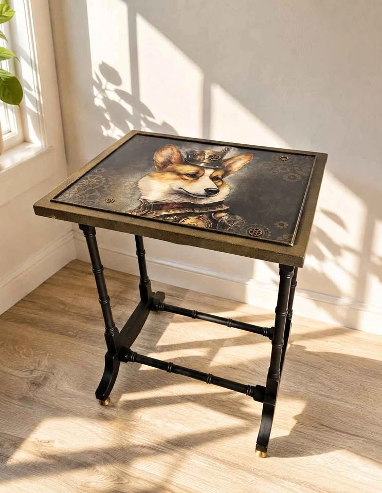 Quirky refurbished accent table