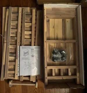 New 3-tiered wooden kitchen rolling cart - photo 2