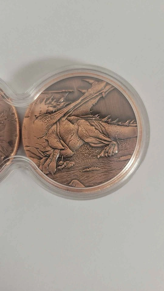 Dual Stack 2oz Copper Fire Dragon Collectible in Capsule - photo 4
