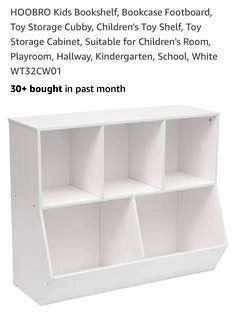 New HOOBRO kids wooden toy storage organizer