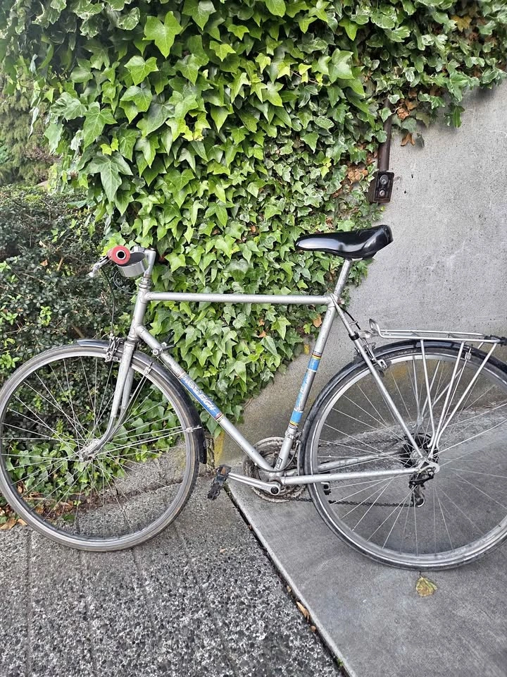 Silver Raleigh Bicycle
