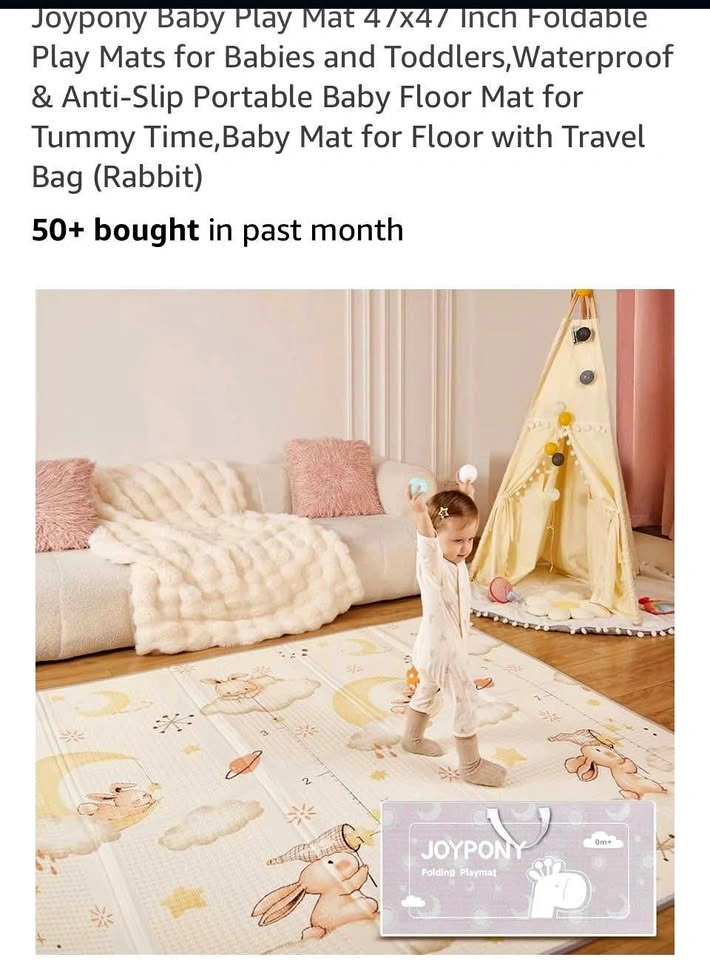 New Joypony 47”x47” baby playmat