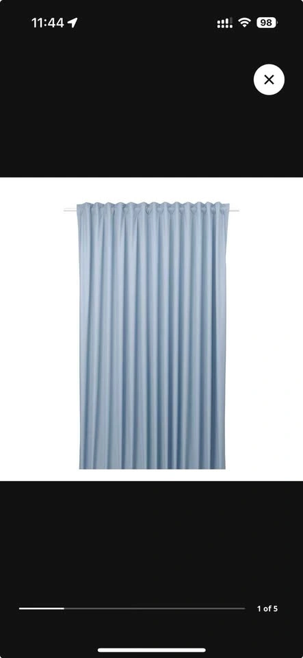 IKEA BENGTA Blackout Curtain Blue 210x250 cm (4 available) - photo 3