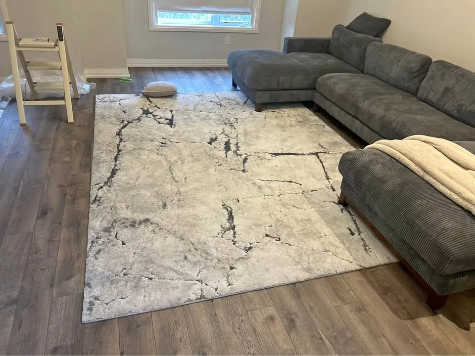 Large 8x10 Ashley Furniture Rug – Modern Marble/Stone Pattern thumbnail