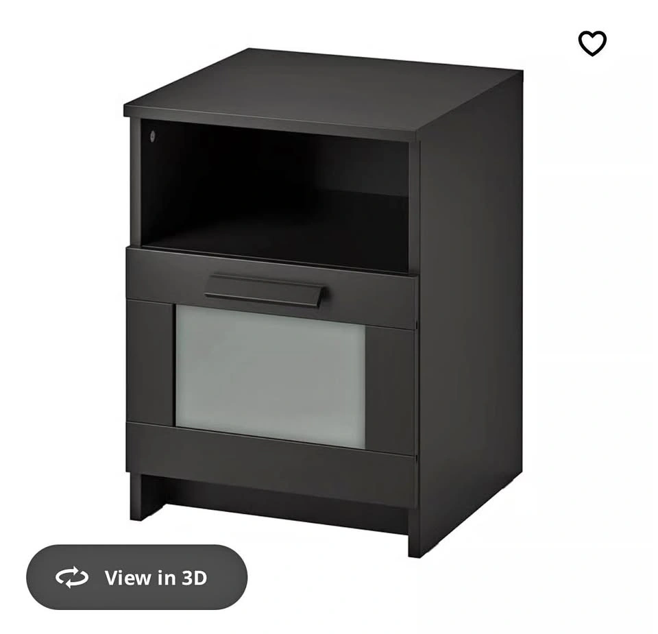 IKEA BRIMNES Nightstand / Bedside Table – Black