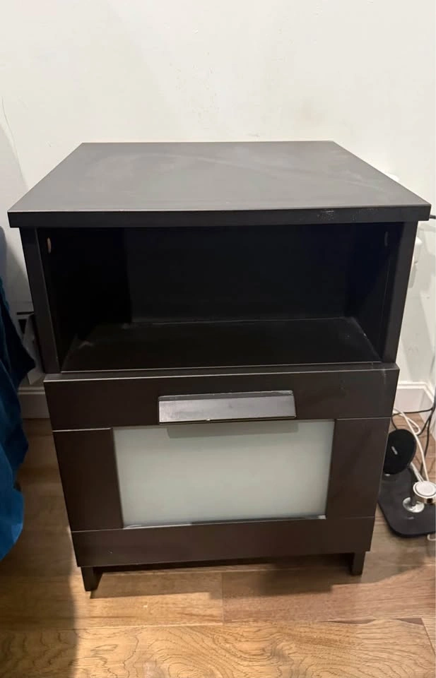 IKEA BRIMNES Nightstand / Bedside Table – Black - photo 3