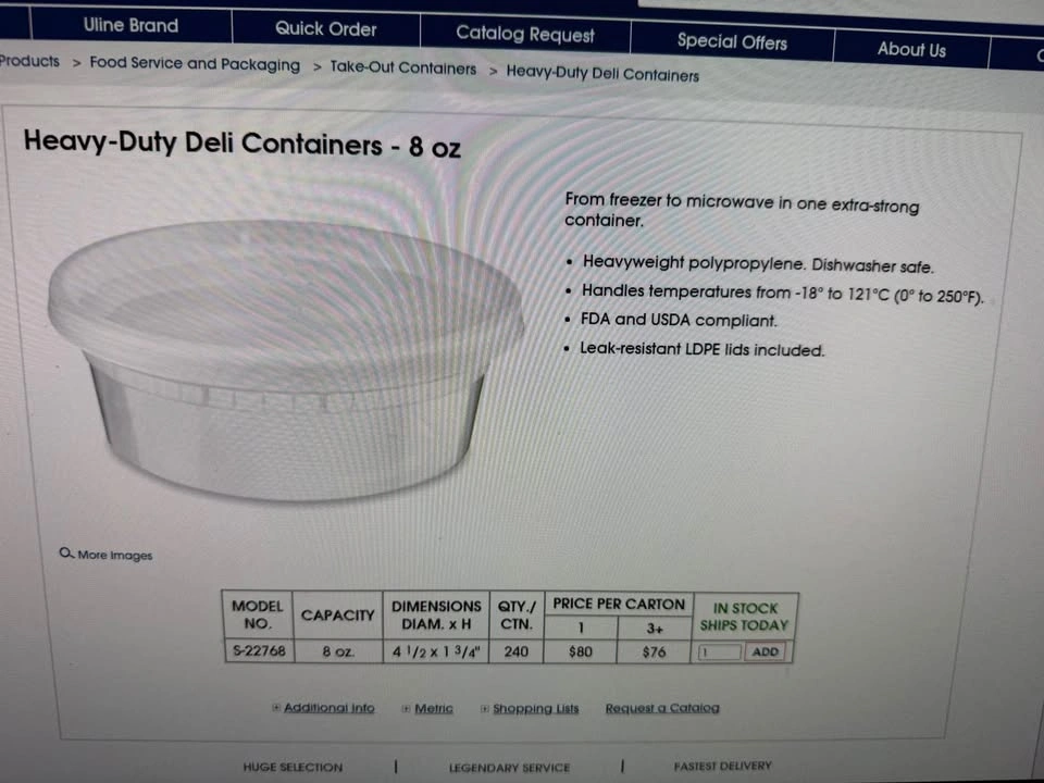 8oz Heavy-Duty Deli Containers With Lids - photo 4