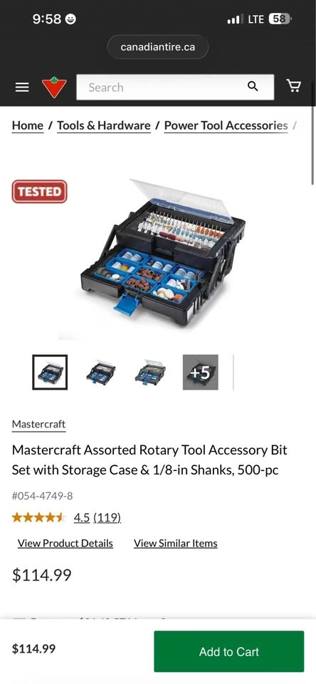 Mastercraft Rotary Tool Accessory Set 500 pieces NEW - photo 2