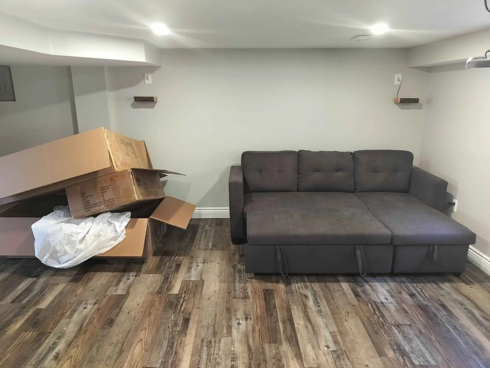 Gray Sectional Sofa Bed w/ Storage & Wireless Charging - photo 3