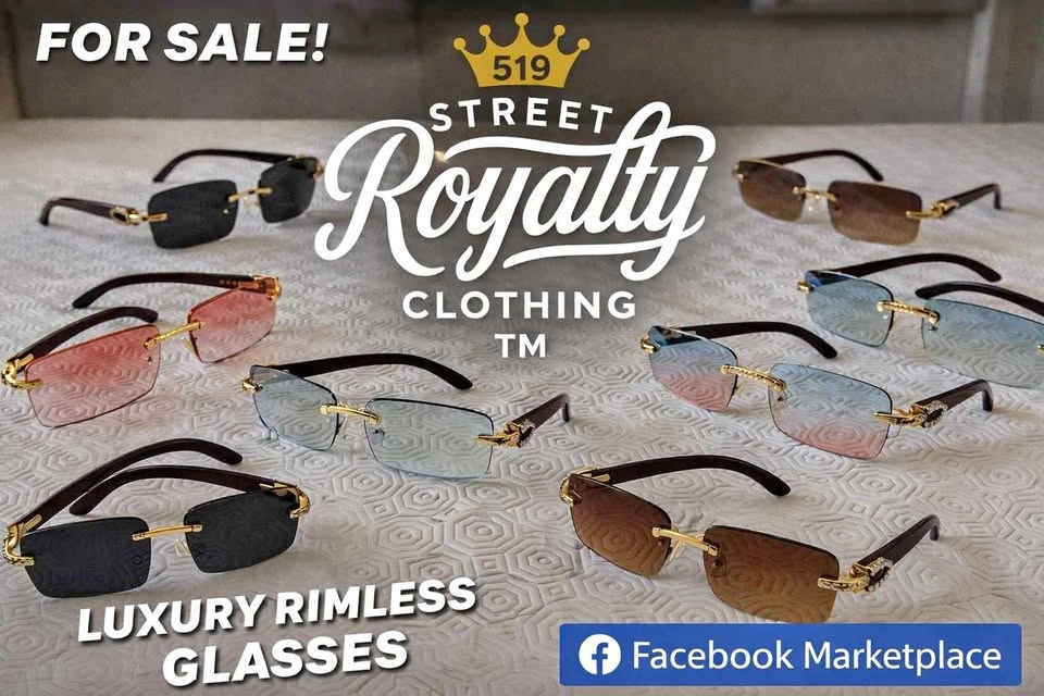 519SRC Luxury Rimless Sunglasses Designer Style