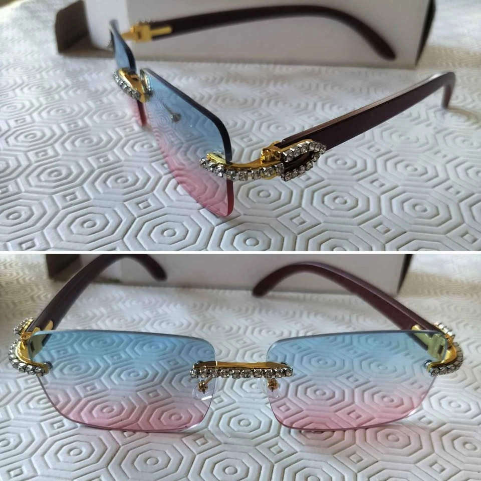 519SRC Luxury Rimless Sunglasses Designer Style - photo 3