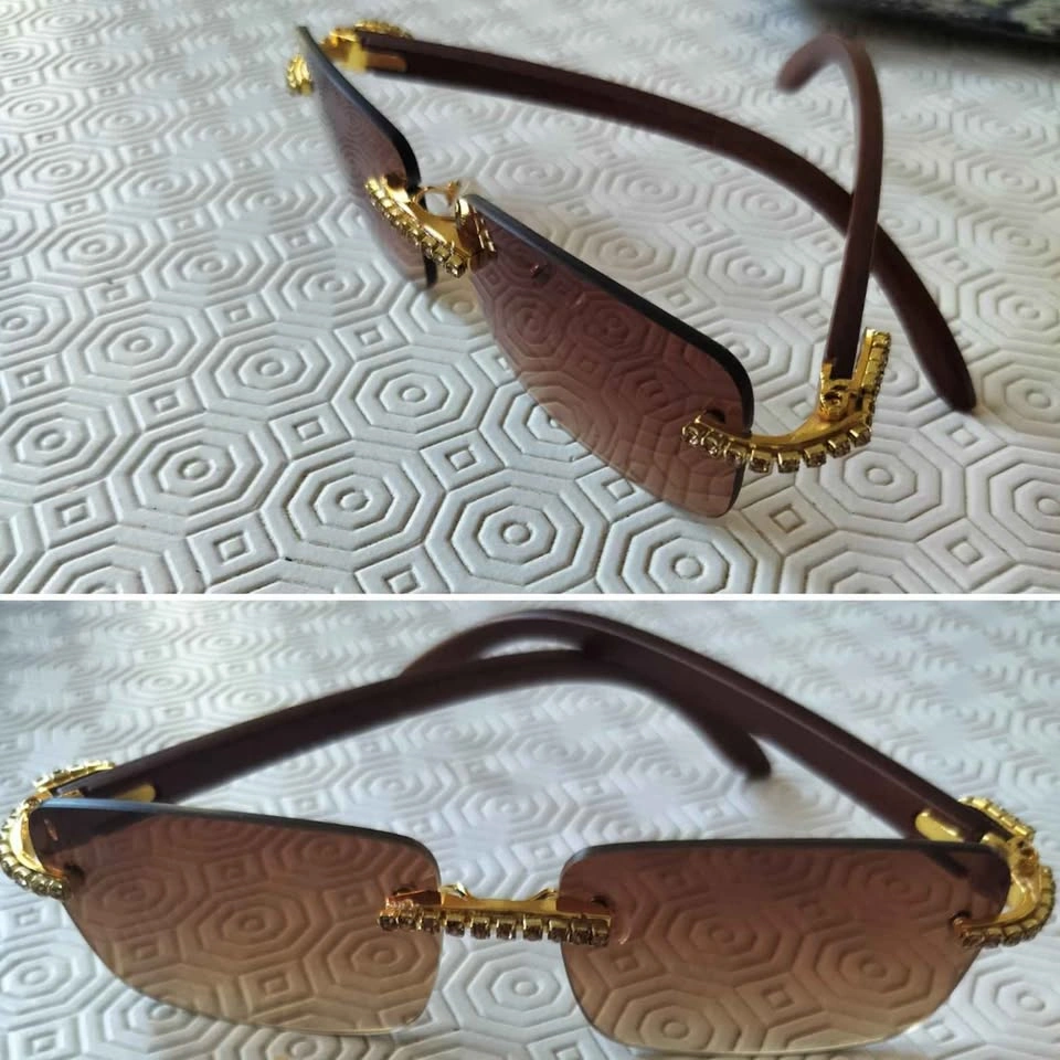 519SRC Luxury Rimless Sunglasses Designer Style - photo 5