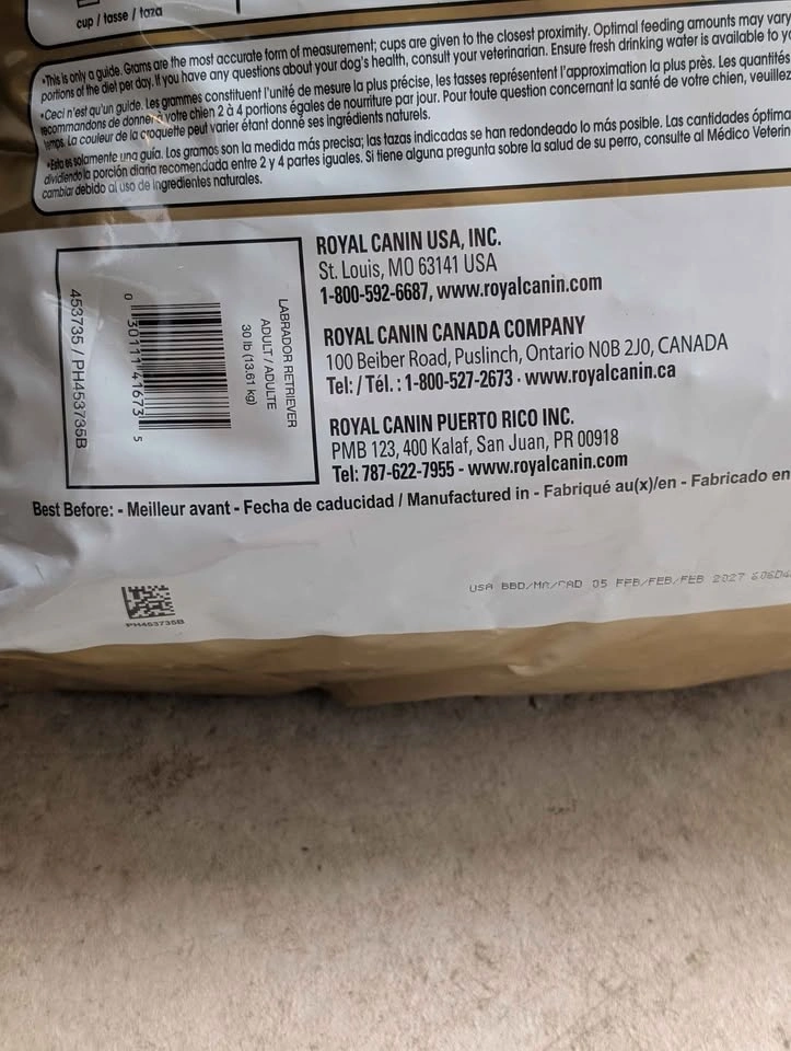 Royal Canin Labrador Retriever Adult Dry Dog Food, 30 lb bag - photo 3
