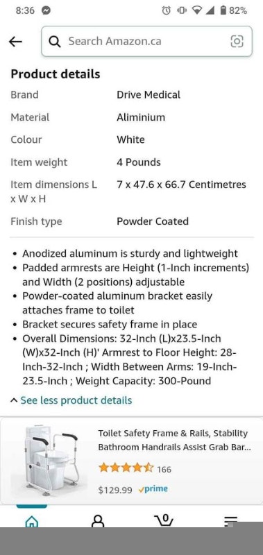 Used Medical Toilet Safety Frame - Danforth & Broadview - photo 5