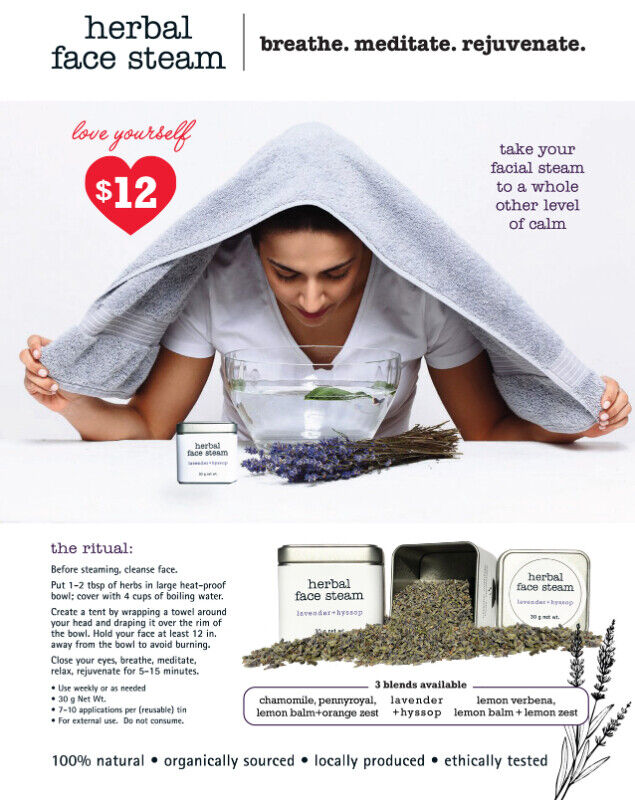 Aromatherapy Herbal Face Steam New Assorted Blends