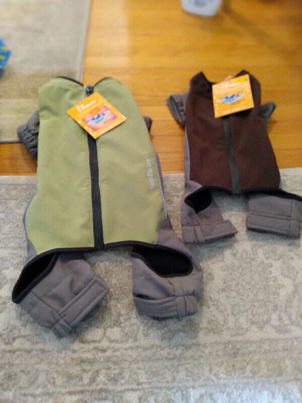Dog coat onesie suit fleece lined small brown