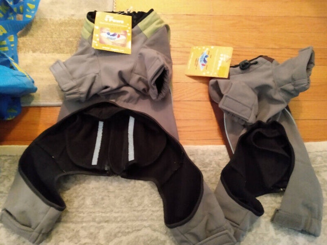 Dog coat onesie suit fleece lined small brown - photo 2