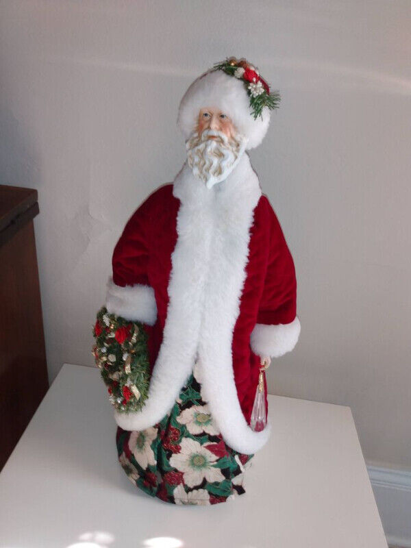 Santa tall, table top decor Christmas collectible