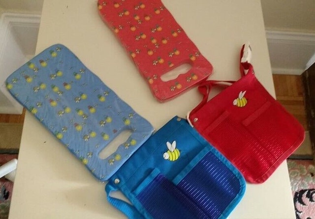 Kids New Outdoor Garden Tool Belt and Kneeling Pad Blue Set