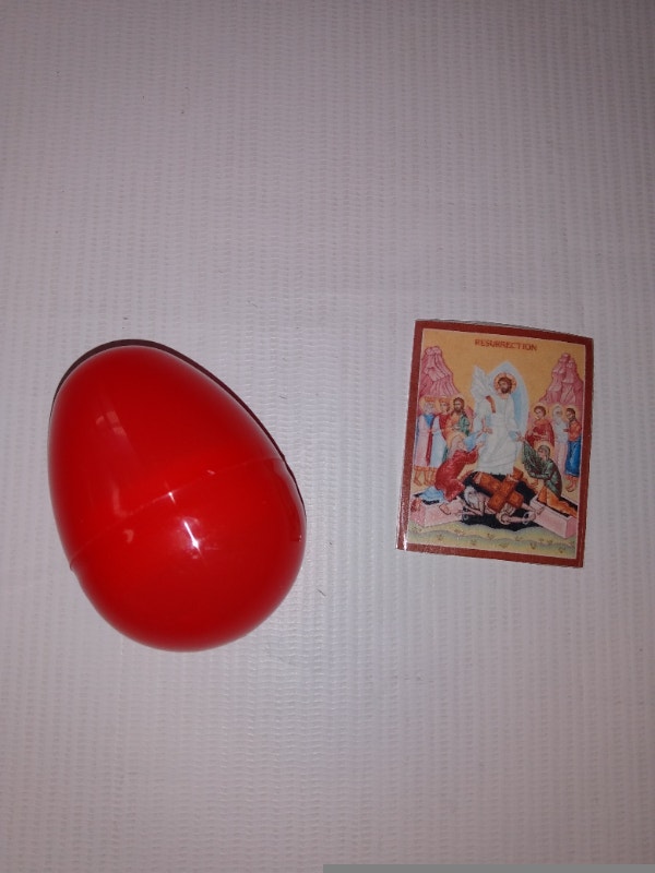 Orthodox red plastic easter eggs - photo 2