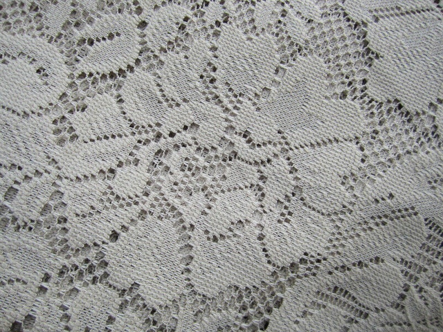 Floral Lace Fabric - Dark Beige/Sand Various End Cuts - photo 2
