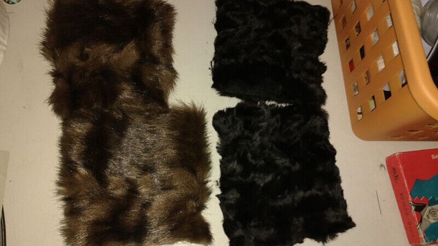 Remnant Faux Fur Cuff Pieces Brown or Black 4 2pck