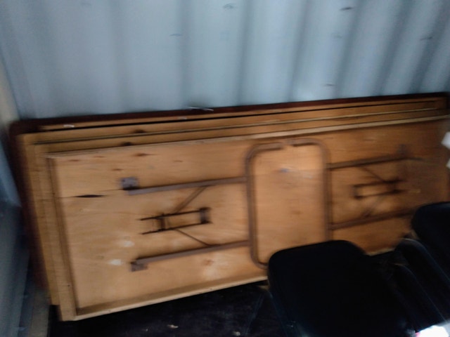 Heavy wood collapsible banquet tables 2 left - photo 3