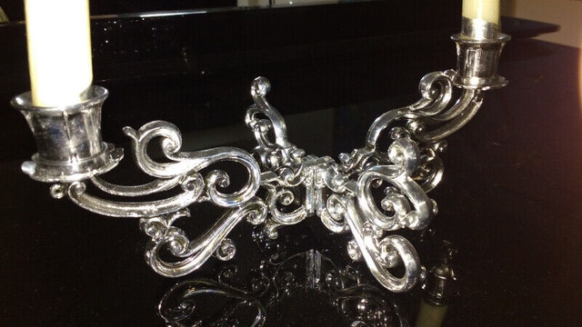 Vintage New Tabletop Candelabras Candle Holder Silver 2 Left - photo 3